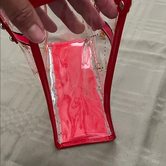 Brighton Red and Gold Heart-Pattern Tote - Picture 6 of 10